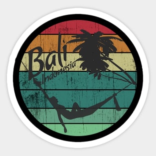 Bali Indonesia Vintage Sunset Vacation Retro Sticker